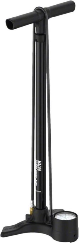 Lezyne Fietspomp - Vloerpomp met Drukmeter - Max. druk 200 PSI - 646 x 248.3 x 195.9 mm - Met Handvat - Zwart