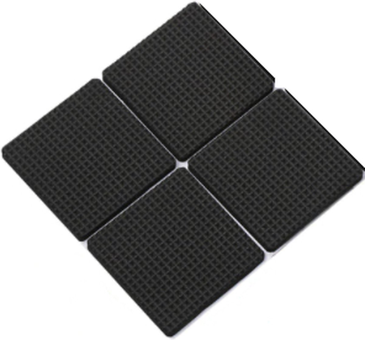 Gadgetpoint - Zelfklevend Meubelvilt - Antislip & Antikras Meubelonderzetters - Vloerbeschermers - Vierkant 4 stuks 4.5cm