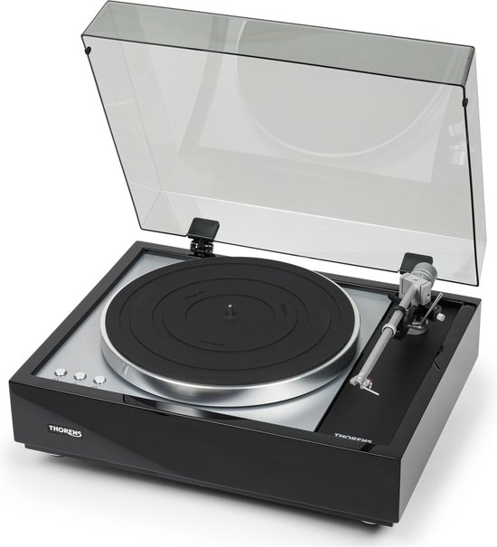 Thorens TD 1600 zwart, hoogglans - Platenspeler met riem aandrijving