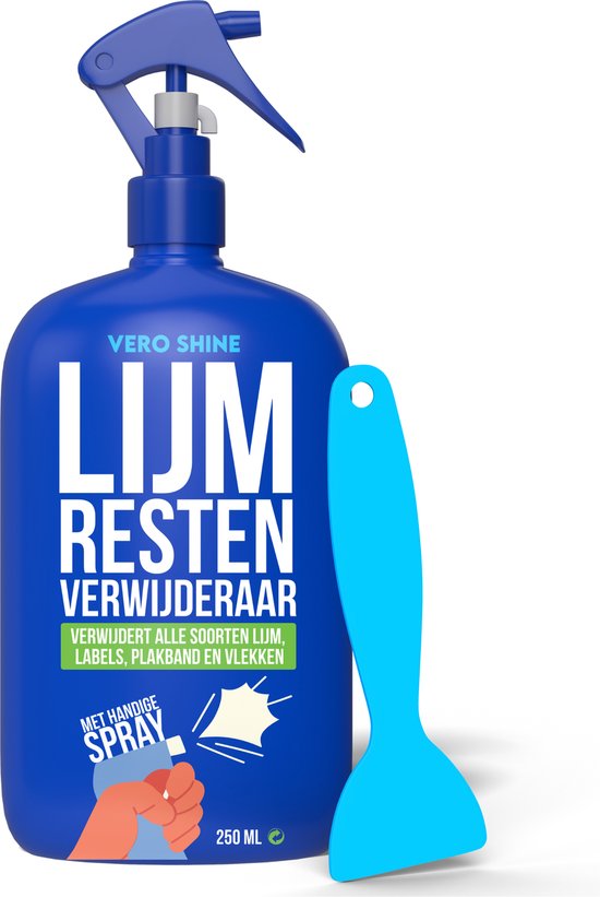 Foto: Vero shine stickerverwijderaar 250ml lijmresten verwijderaar inclusief schraper stickeroplosser met spray