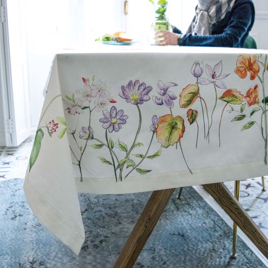 Panama Tischdecke Digital Bedruckt – 150x150 Cm, 100% Baumwolle, Made In Italy