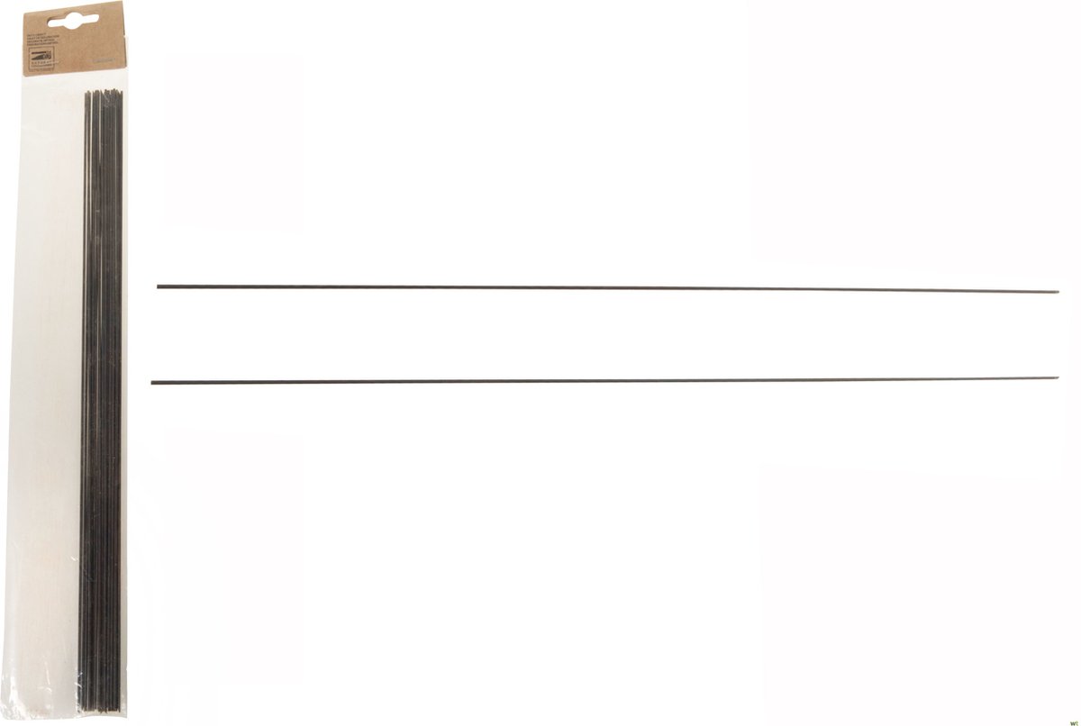 Dijk Natural Binddraad/wikkeldraad - 20x st - grijs - 350 mm x 1,6 mm - hobbydraad/bloemendraad