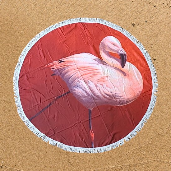 Serviette de plage ronde Flamingo 150 cm Flame Flamingo