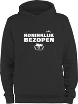 Koningsdag Kleding | Fotofabriek Koningsdag hoodie heren | Koningsdag hoodie dames | Oranje hoodie | Maat S | Koninklijk Bezopen 2.0