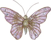 Decoratieve paarse en gouden vlinder hanglamp L13