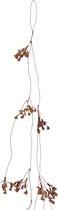 Hangende slinger van mini bruine kunstbloemen H80