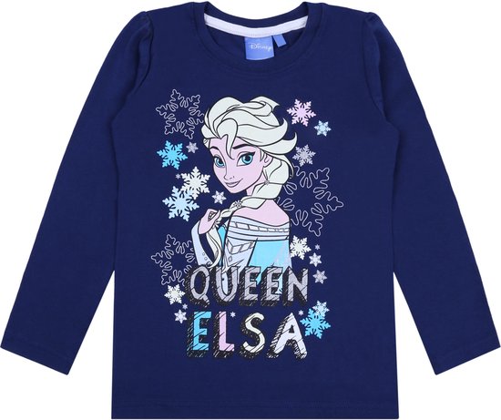 Elsa Frozen - Marineblauwe meisjesblouse