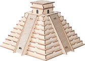 Bouwpakket 3D Puzzel Maya Piramide Kukulćan Chitzén Itzá- hout