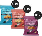 Food2Smile Chips - 30x25 gram - Uitdeelzakjes chips - Paprika, naturel, barbecue chips - Gezondere snacks - Vegan snacks