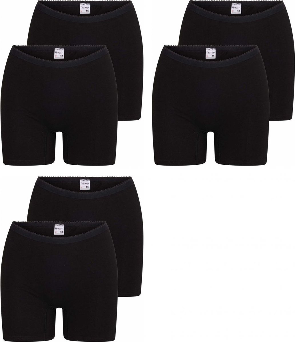 Beeren 6-pak dames Boxershort Softly - lange pijpjes - Multipack - Voordeelverpakking - Aanbieding - Zwart / M