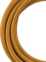 Bailey textielsnoer 3 meter 2x0,75 mm2 - metallic goud (140311)