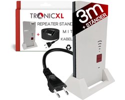 TronicXL repeater standaard met kabelverlenging 3m geschikt voor Fritz Repeater 2400 1160 1750e AVM Fritz! – W LAN Houder - stand (3 m Kabel + standaard)