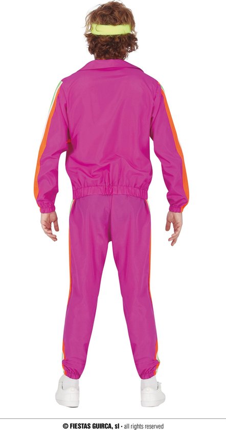 Fiestas Guirca Kostüm, 80er Jahre Aerobic Herrenoutfit mit 2 Oberteilen und Hose, Ideal für