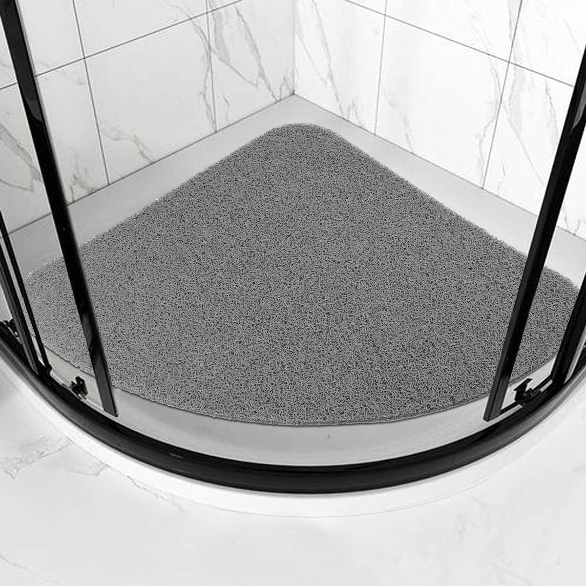 Douchemat, antislip, 80 x 80 cm, zacht, comfort, veilige badmat met afvoergaten, pvc-luffa-massage, douchematten voor natte ruimtes, sneldrogend en schimmelbestendig