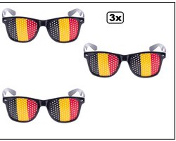 3x Bril Blues brother Belgie - Bril movie Belgium festival thema feest fun party zonnebril EK Voetbal