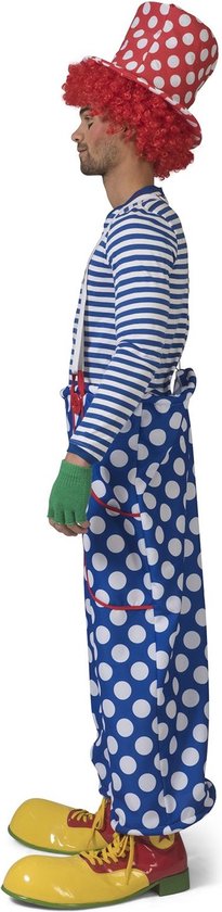 Costume de clown et bouffon | Pantalon Avec Ampoules Et Bretelles Blancs Clown Flappie Man | Taille unique | Costume de carnaval | Déguisements