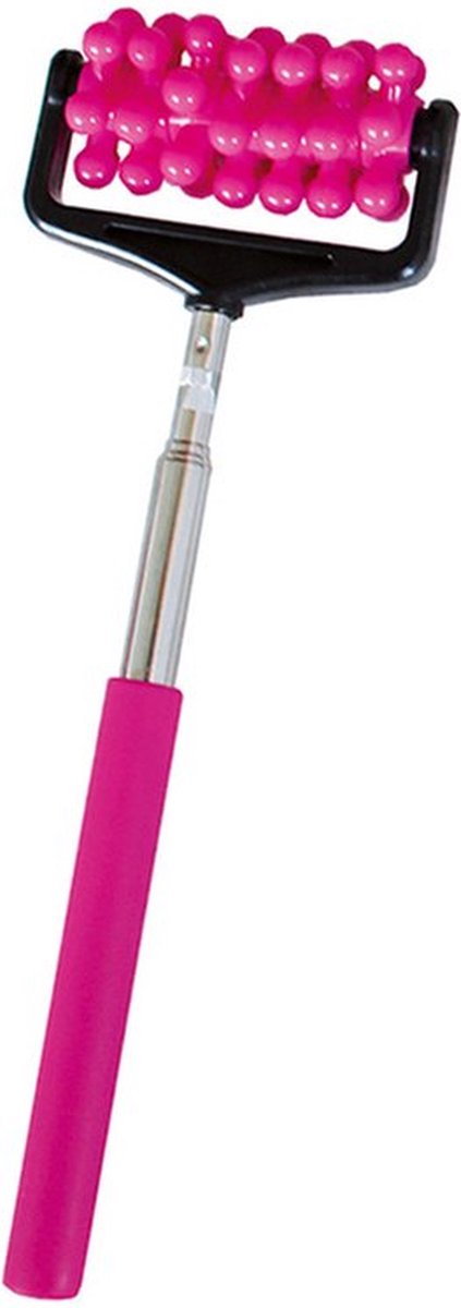 Massage Roller met Uitschuifbare Stick Roze