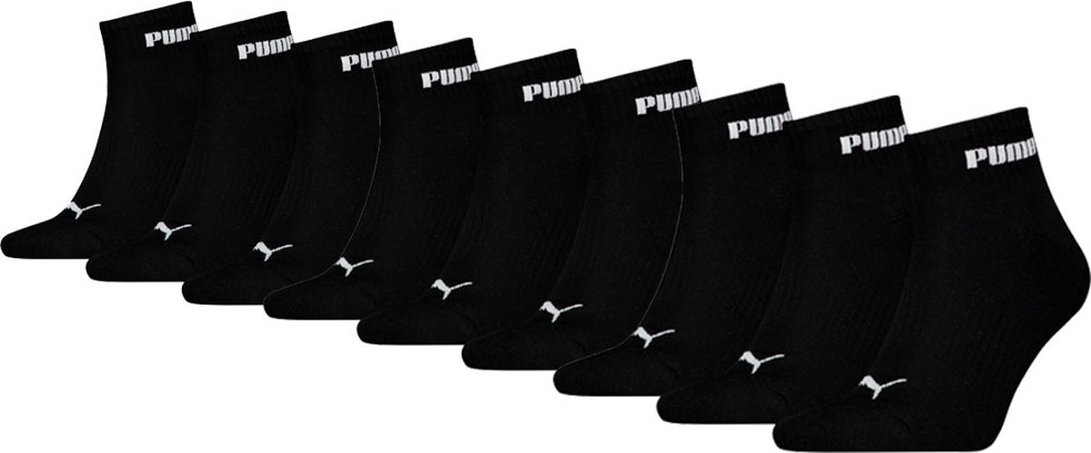 Puma Quartersokken Cushioned New Generation 9 paar Zwart