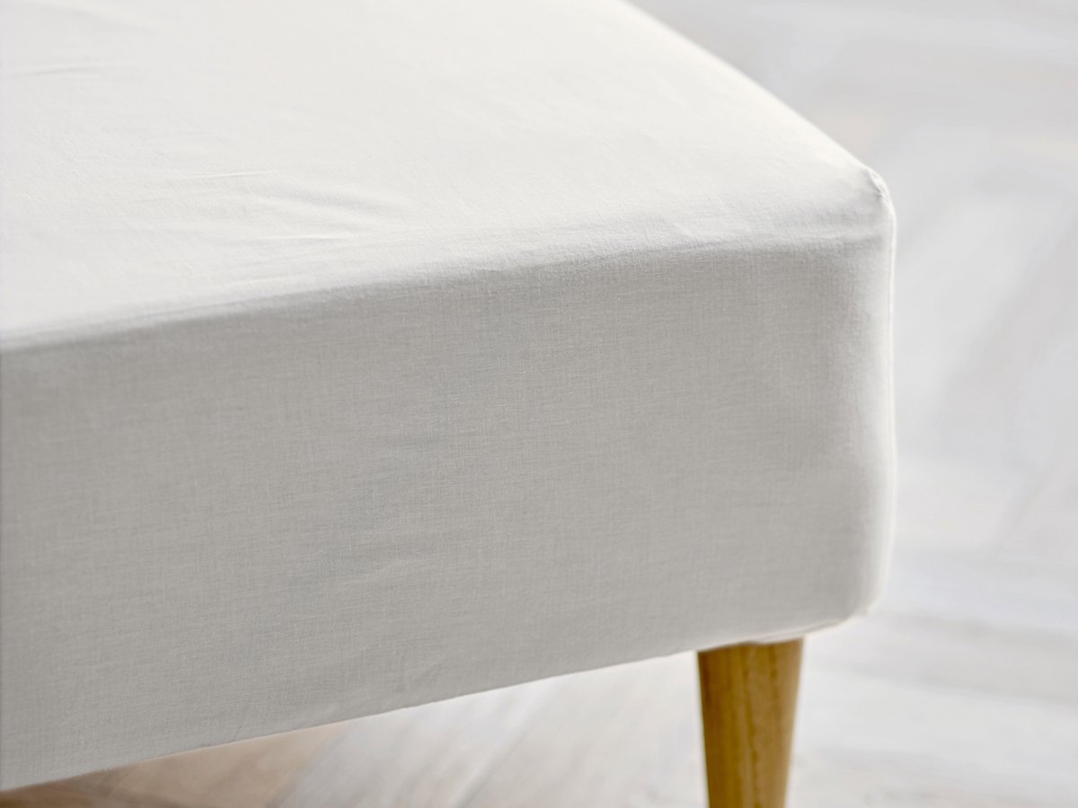 Södahl organic Calm Hoeslaken 180 x 200 x 30 cm Offwhite