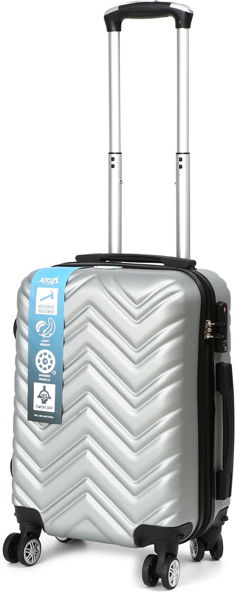 A To Z Traveller QualiTrav - Handbagage 50cm - 28L - Zilver - TSA Slot