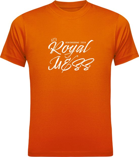 Koningsdag Kleding | Fotofabriek Koningsdag t-shirt heren | Koningsdag t-shirt dames | Oranje shirt | Maat L | Royal Mess