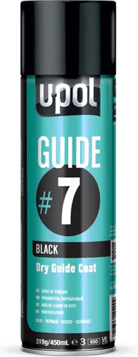 U-POL #7 GUIDE Schuurgids ZWART spuitbus 450ml