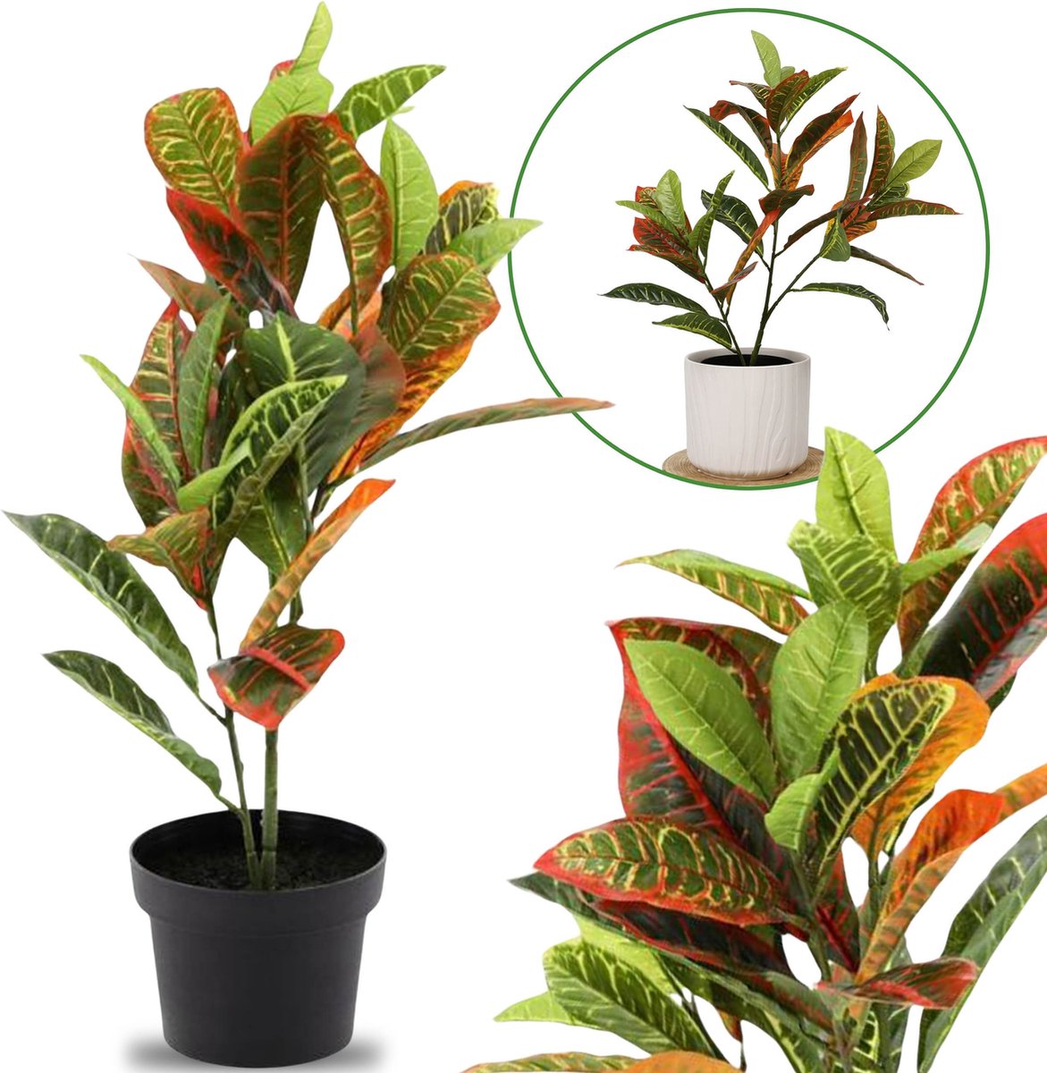 Kunstmatige Ficus Bladplant in Pot 58 cm