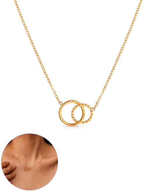 Semyco® Ketting Dames Goudkleurig - Halsketting met Hanger verguld 18 Karaat Goud - Cadeau voor Vrouw - Zora