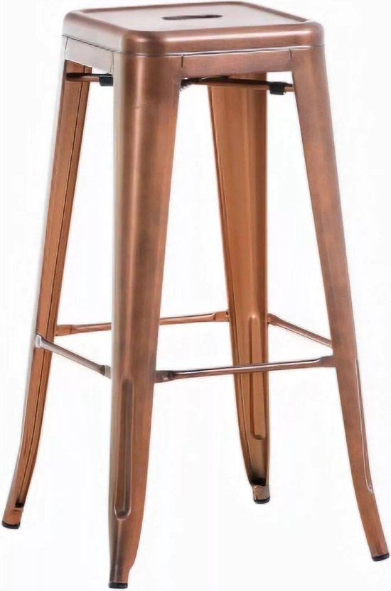 In And OutdoorMatch Barkruk Marilie - Zonder rugleuning - Set van 1 - Ergonomisch - Barstoelen voor keuken of kantine - Vierkant