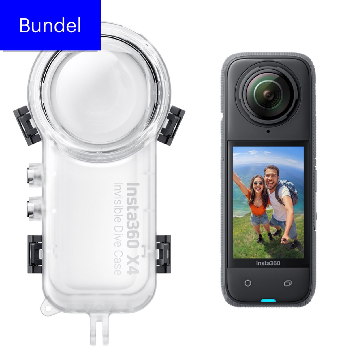 Insta360 X4 Diving Bundel - 8K Actioncam 360° Panorama - Met Invisible Dive Case