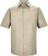 Kos 329 Men Woven Shirt - Outdoorblouse - Korte mouwen - Heren - Beige - Maat XXL