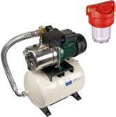DAB Aquajet-Inox 132/20 M met aanzuigslang 7 meter en voorfilter - Hydrofoorpomp - Waterdruk verhoger - Tuinpomp