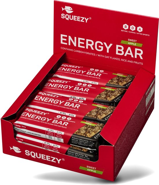 Squeezy Energie Bar 12x50g Crispy Apple Cinnamon