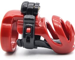 Cyborg Cage - Chastity Cage Kuisheidskooi - Zwart/Rood