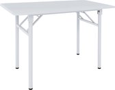 In And OutdoorMatch Bureau Silvester - MDF en Staal - 74x120x50cm - Wit - Stijlvol Design