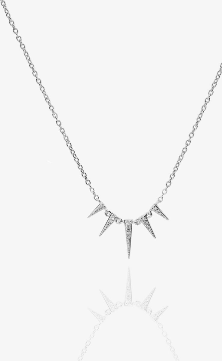 Pieken zilveren ketting