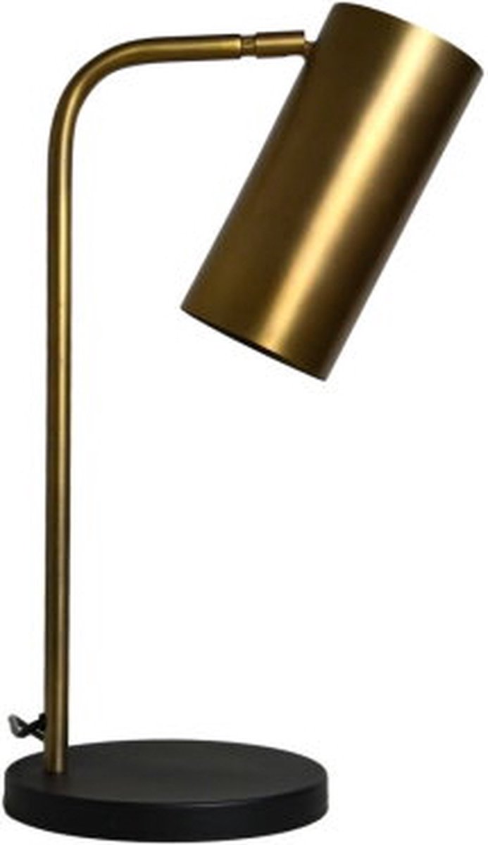 Tafellamp met cillinder - Goud/zwart - Metaal
