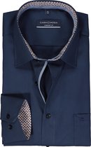 CASA MODA comfort fit overhemd - popeline - donkerblauw - Strijkvriendelijk - Boordmaat: 50