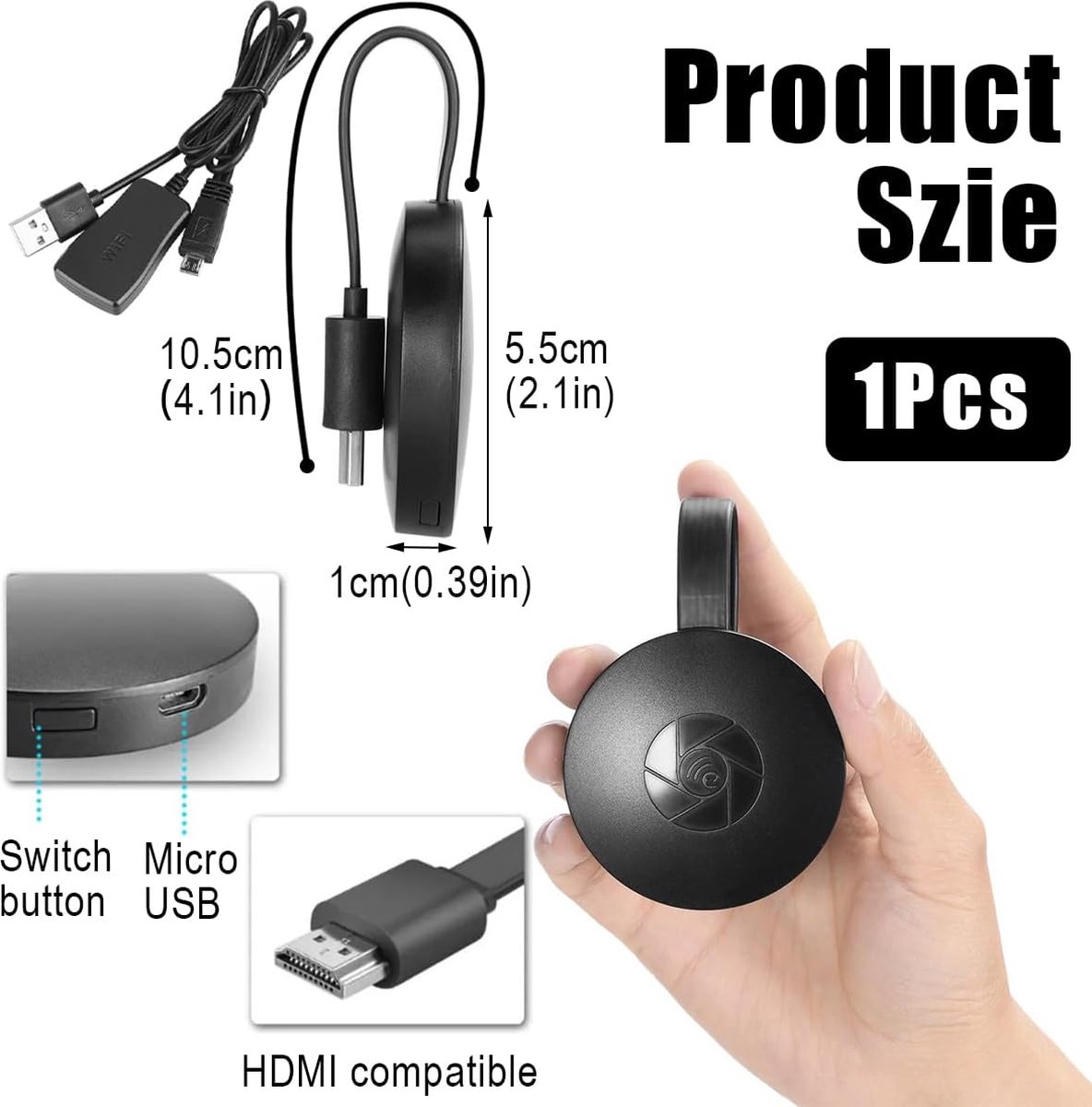 Video Cables & Adapters - HDMI wireless dongle to connect computer or phone to TV was sold for 399.00 on 27 Jul at 14:28 by GoodiesAndGadgets in Cape Town (ID:353841061