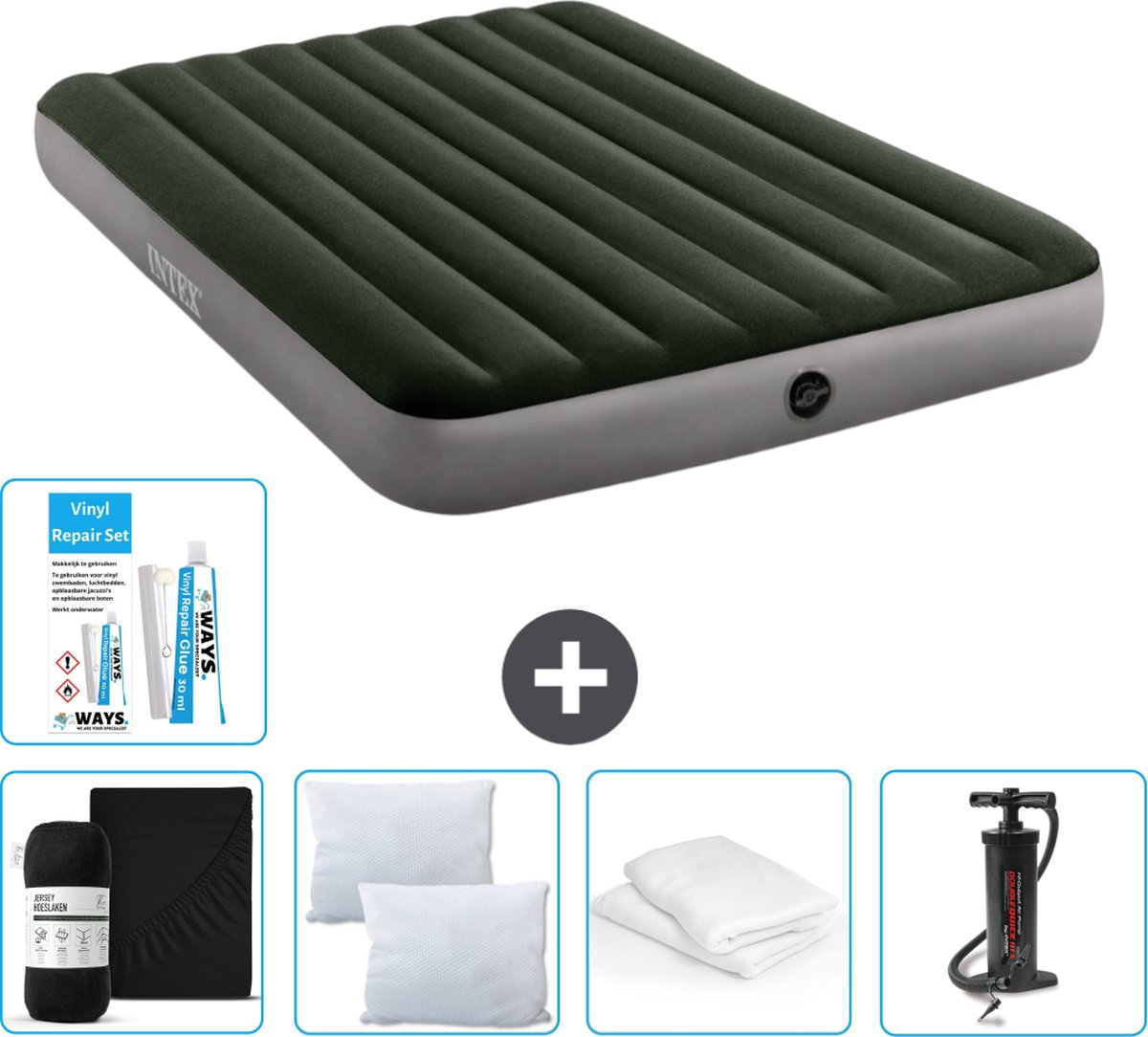 Intex Luchtbed - 2-Persoons - 152 x 203 x 25 cm - Groen - Inclusief Accessoires CB5
