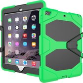 Tablet Hoes Geschikt voor: iPad Air 1 / iPad Air 2 / iPad 9.7 inch（2017/2018) Shockproof Proof Extreme Army Military Heavy Duty Kickstand Cover Case - Groen