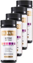 Be Keto | Ketone Test Strips | 4 stuks | 4 x 200 strips | Ketose dieet | Ketonentest