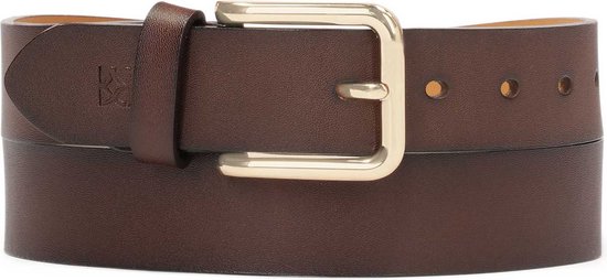 Dark brown smooth leather belt