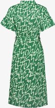 TwoDay lange dames blousejurk groen met print - Maat L