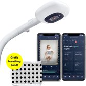 Nanit Pro Camera Babyfoon met App + vloerstandaard + sensorvrij ademhalingsband - Slaaptrainer - 256-bit AES encryptie