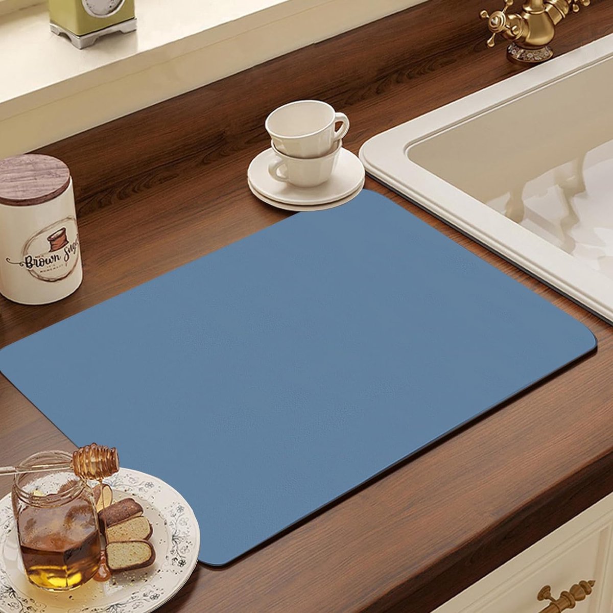 Tapis De Cuisine De Machine à Café,Tapis Evier Antidérapant Egouttoir