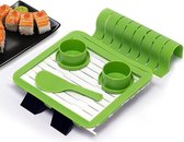 Sushi-maker-set voor beginners, compleet, 7 stuks doe-het-zelf sushimakingset, gereedschap voor sushi-bereiding, sushi-bereidingsset, doe-het-zelf keuken, sushimaker, roller met rijstrolvormen