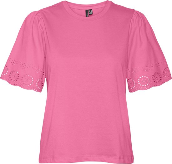 Vero Moda T-shirt Vmemily Ss O-neck Top Jrs Ga 10305211 Pink Cosmos Dames Maat - S