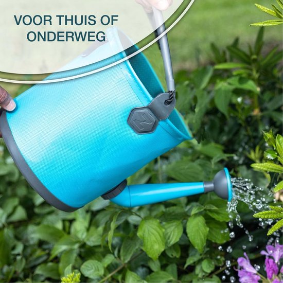 Colapz Opvouwbare Emmer en Gieter 9L - Jerrycan met Kraantje 7 tot 9 liter - Emmer met Deksel Afsluitbaar - Blauw - BPA-vrij - 27 x 22 x 22 cm - Kamperen met Caravan en Camper in 2025 van Merkloos — afbeelding 4