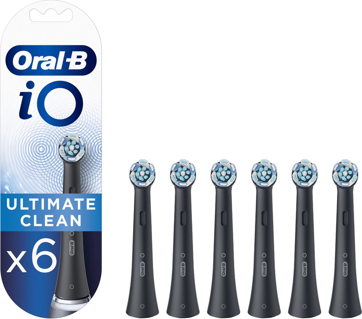 Oral-B iO Ultimate Clean Zwarte Opzetborstels - 6 stuks